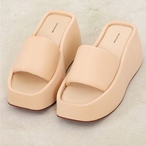 PLT Platform Wedge Slider Sandals